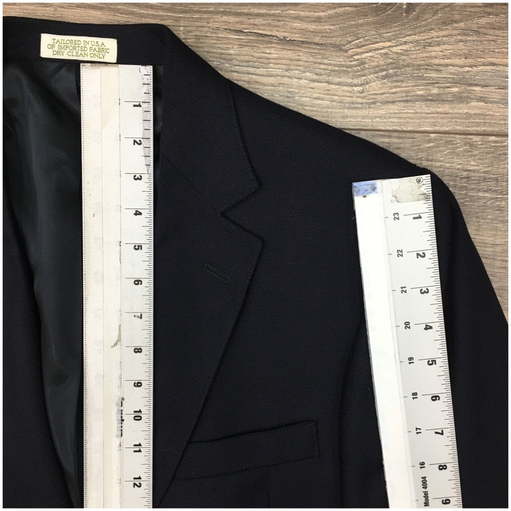 ORVIS Mens Navy Blazer Sport Coat Casual Jacket Size 42R Classic Wool Suit USA - Picture 8 of 13